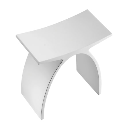 Kingston Brass Shower Seats 16.56 L, Solid Surface White Stone, Matte White KBSSA17917